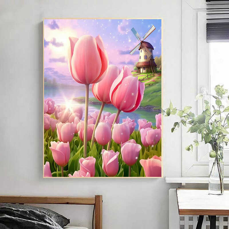 65X90CM Flower DIY Cross Stitch Kits Full Range of Embroidery 11CT 3 Strands NO Frame