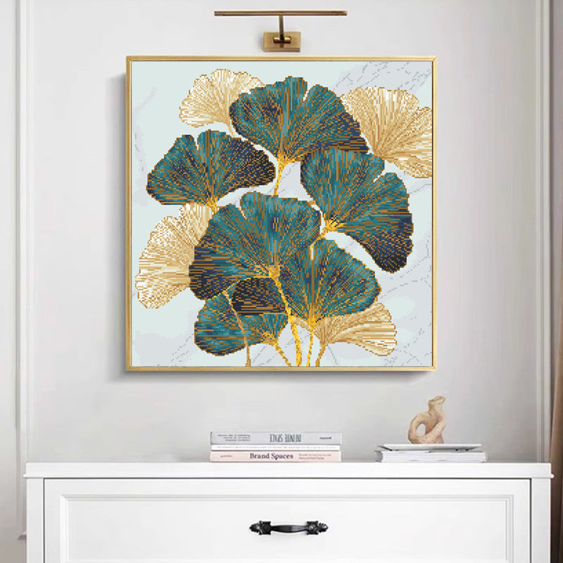 Ginkgo Leaves DIY Cross Stitch Kits Full Range of Embroidery 11CT 3 Strands NO Frame
