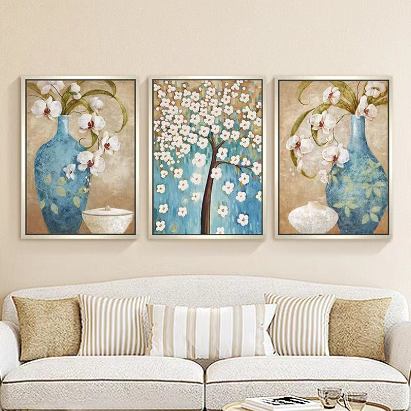 135X60CM - 3Pcs Flower DIY 5D Full Diamond Painting NO FRAME