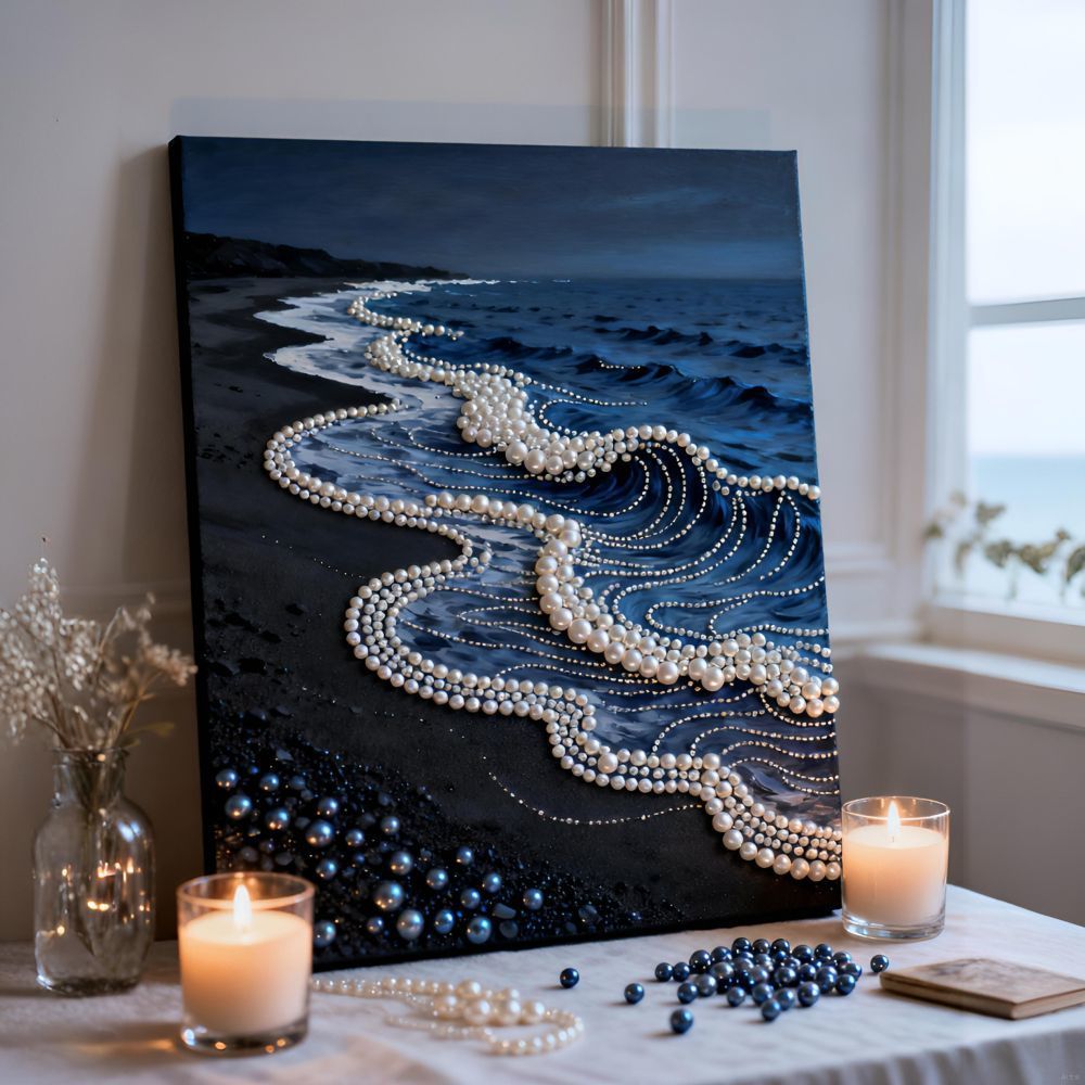 40X50CM WITH Frame DIY Pearl Painting Kits Art Painting for Home Wall Decor Gifts