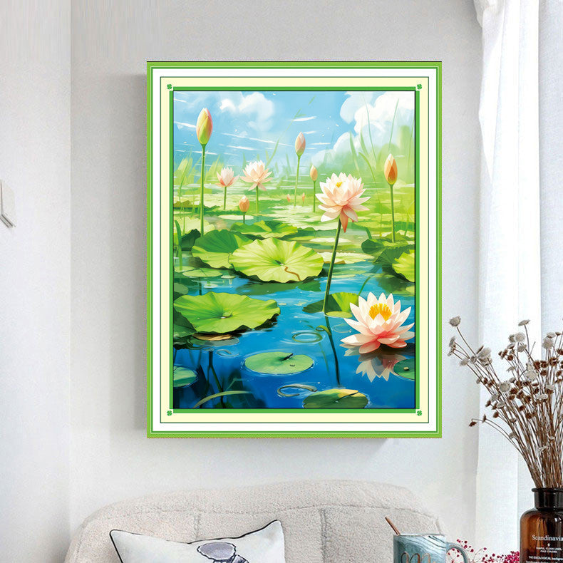 50X63CM Flower DIY Cross Stitch Kits Full Range of Embroidery 11CT 3 Strands NO Frame