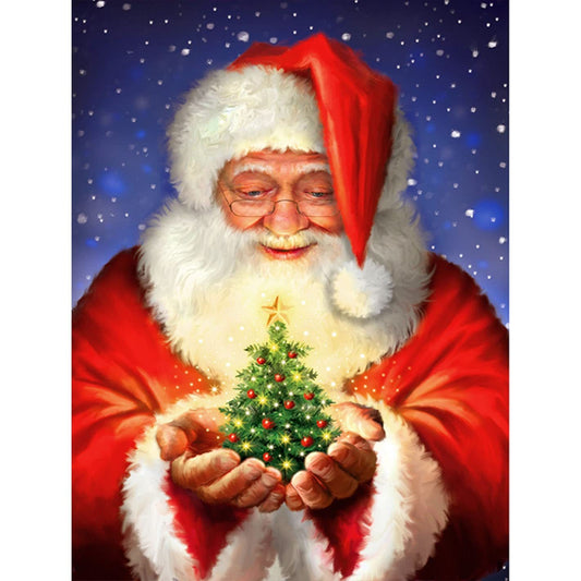 40×50cm Santa Claus Cross Stitch Kits 11CT Stamped Full Range of Embroidery Starter Kit for Beginners Pre-Printed Pattern