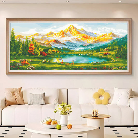 63X148CM Landscape DIY Cross Stitch Kits Full Range of Embroidery 11CT 3 Strands NO Frame