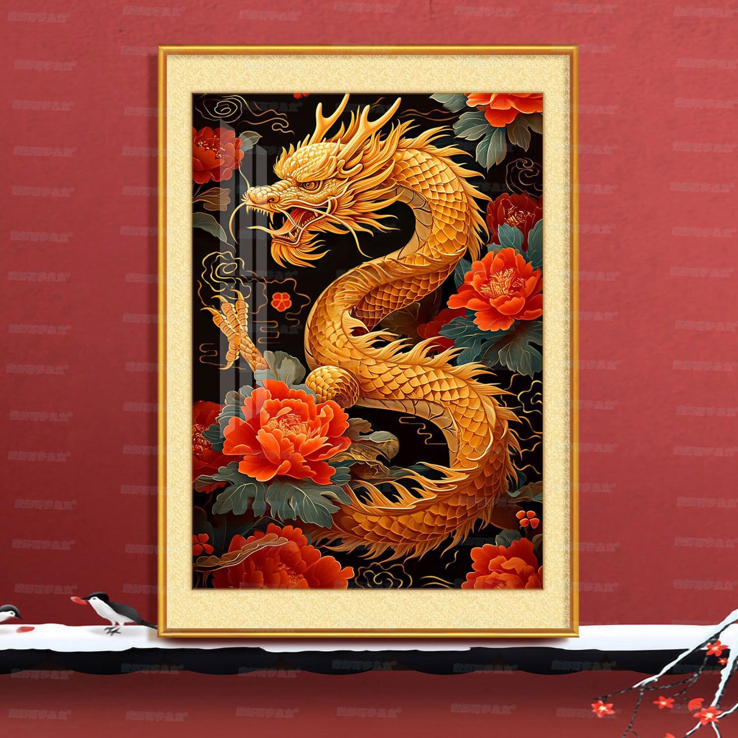 dragon 51*68CM Cross Stitch Kits 11CT Stamped Full Range of Embroidery Starter Kit for Beginners Pre-Printed Pattern