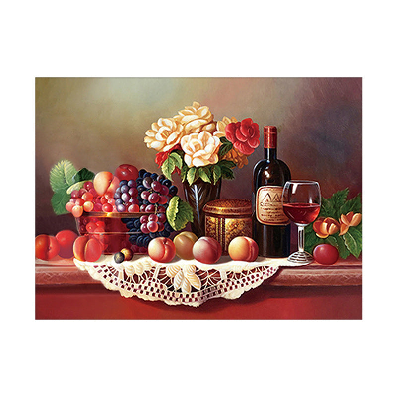 80x65cm Restaurant Cross Stitch Kits 11CT Stamped Full Range of Embroidery Starter Kit for Beginners Pre-Printed Pattern