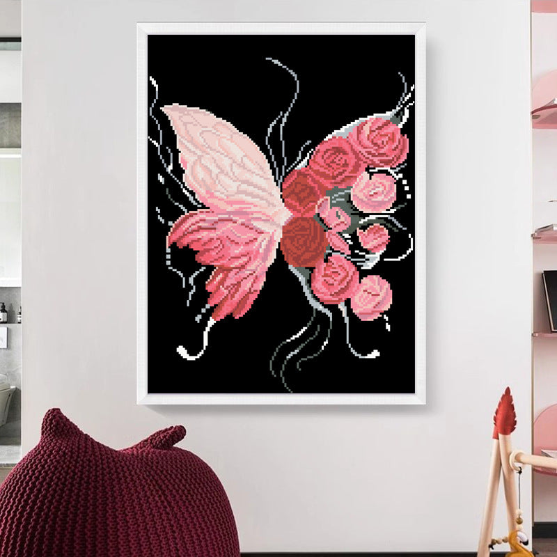 50X60CM Butterfly DIY Cross Stitch Kits Full Range of Embroidery 11CT 3 Strands NO Frame