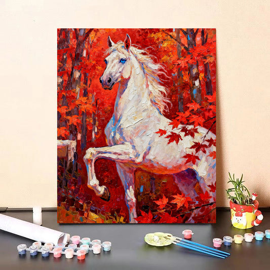 40X50CM Horse DIY Oil Painting By Numbers WITH Frame DIY Product