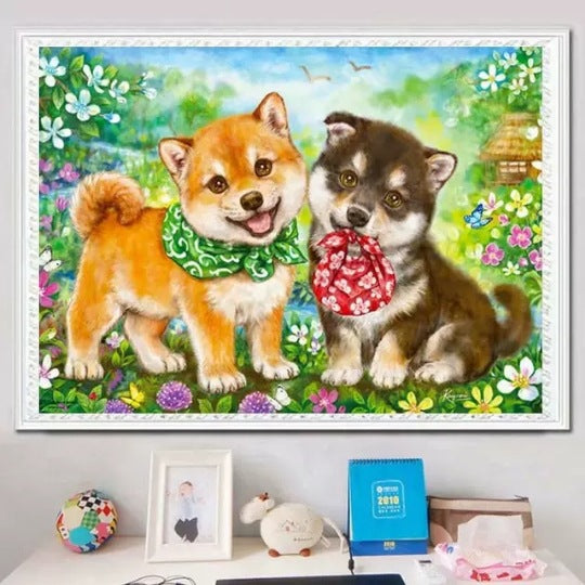 60X80CM -  Dog DIY 5D Full Diamond Painting NO Frame