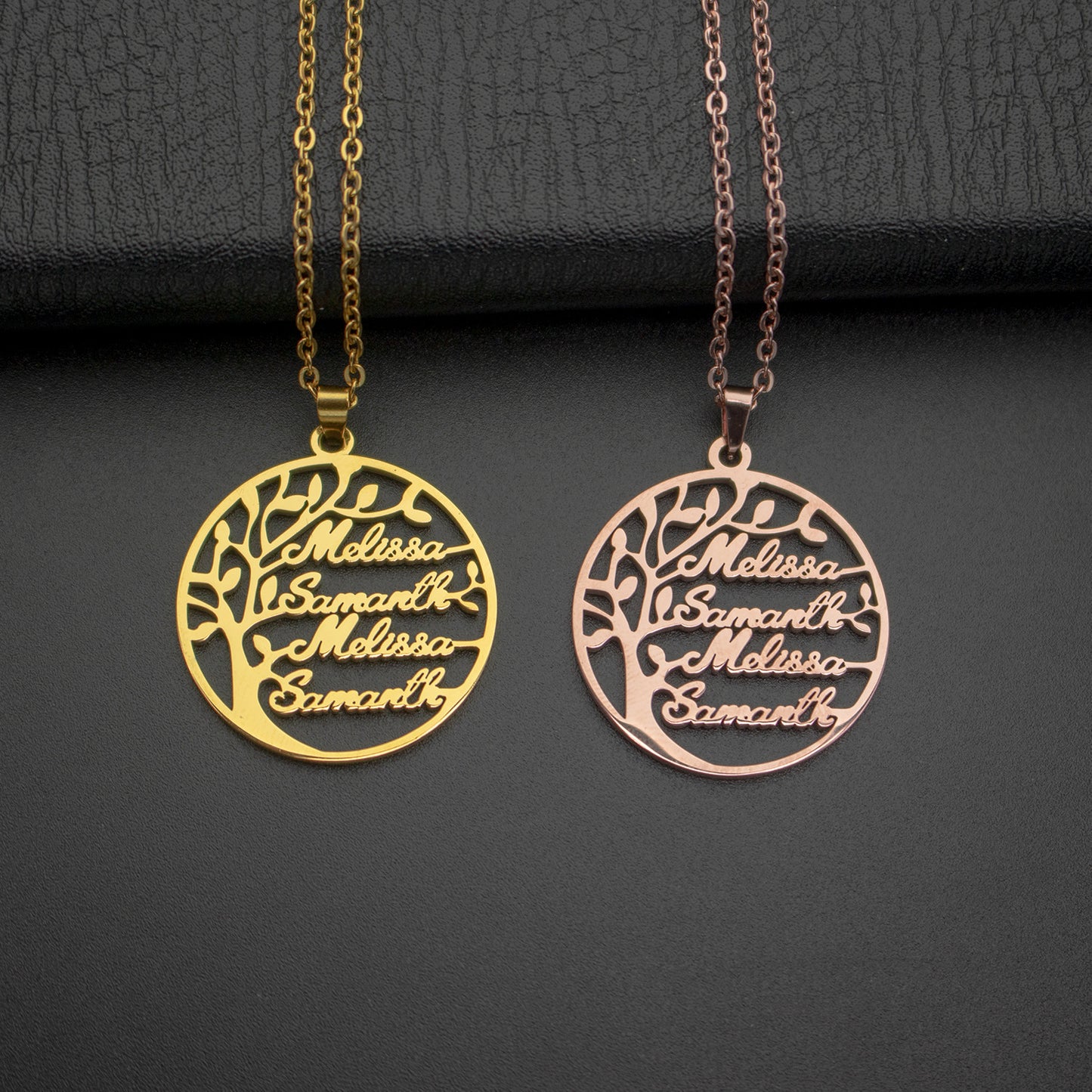 Custom Name Necklace tree of life Necklace Personalized family member names Stainless Steel