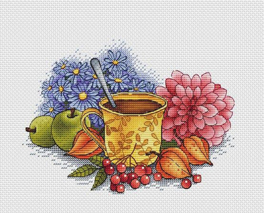 25X21cm Kitchen decoration Stitch Kits 11CT Stamped Full Range of Embroidery Starter Kit for Beginners Pre-Printed Pattern