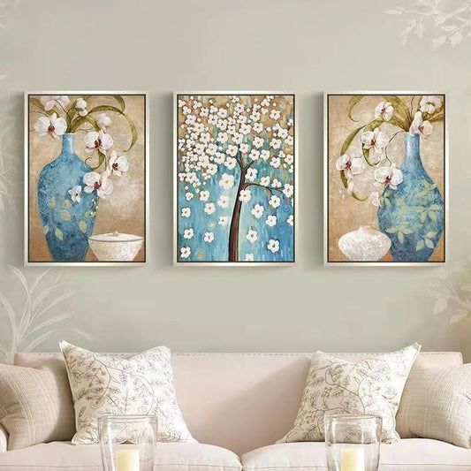 135X60CM - 3Pcs Flower DIY 5D Full Diamond Painting NO FRAME