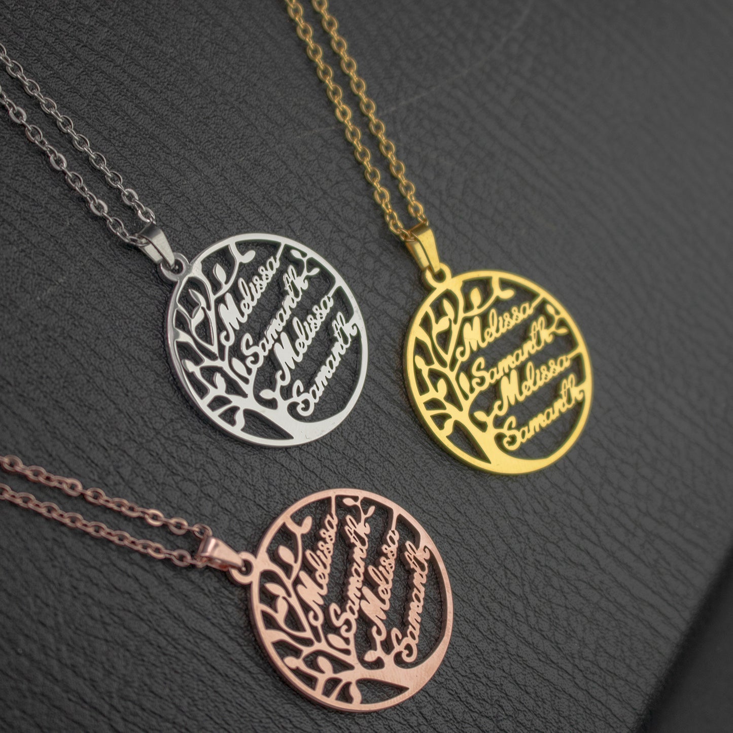 Custom Name Necklace tree of life Necklace Personalized family member names Stainless Steel