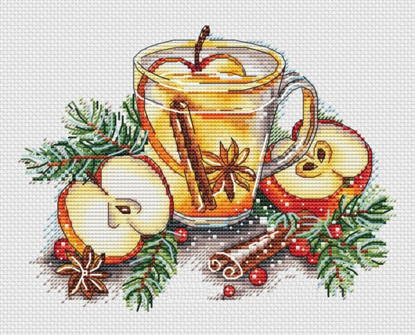 25X21cm Kitchen decoration Stitch Kits 11CT Stamped Full Range of Embroidery Starter Kit for Beginners Pre-Printed Pattern