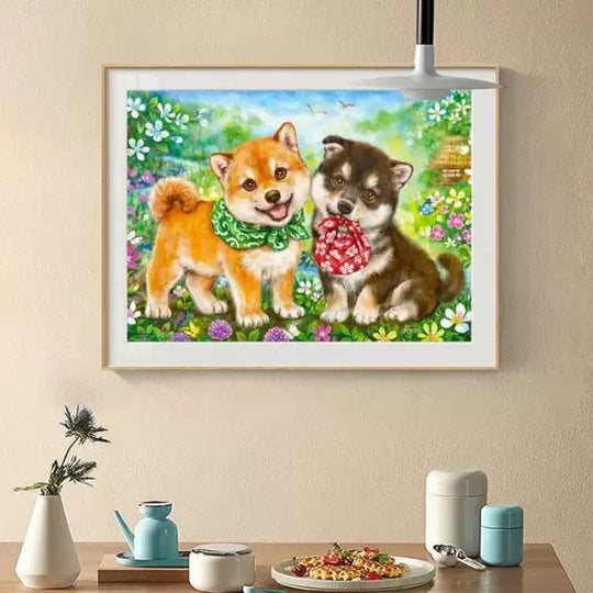 60X80CM -  Dog DIY 5D Full Diamond Painting NO Frame