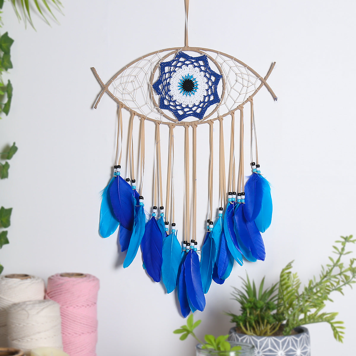 Feather Dream Catcher Pendants Wind Chime Room Decoration