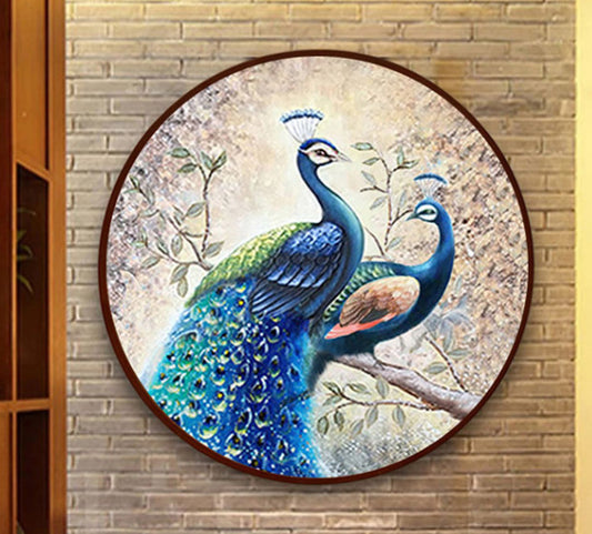 60x60CM -  Peacock DIY 5D full Diamond Painting no frame