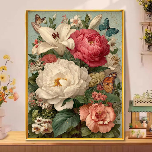 60X70CM Flower DIY Cross Stitch Kits Full Range of Embroidery 11CT 3 Strands NO Frame