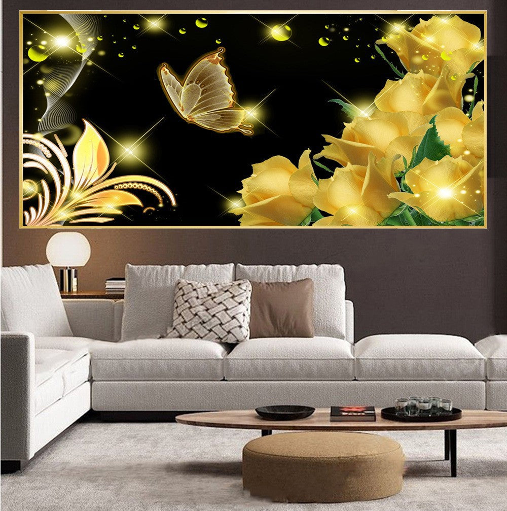 50X100CM - Flower DIY 5D Full Diamond Painting NO Frame