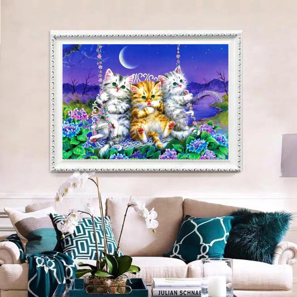 40X50CM -  Cat DIY 5D Full Diamond Painting NO Frame