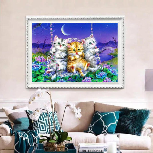 40X50CM -  Cat DIY 5D Full Diamond Painting NO Frame
