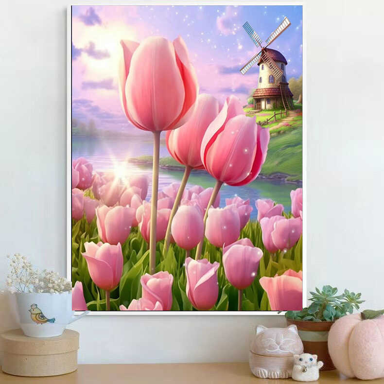 65X90CM Flower DIY Cross Stitch Kits Full Range of Embroidery 11CT 3 Strands NO Frame