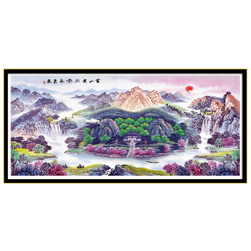 150x65cm landscape Cross Stitch Kits 11CT Stamped Full Range of Embroidery Starter Kit for Beginners Pre-Printed Pattern