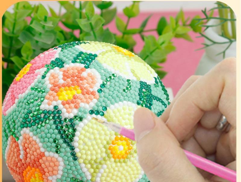 10x10CM 5D Diamond Painting Ball DIY Handmade Ornaments Ball With Holder