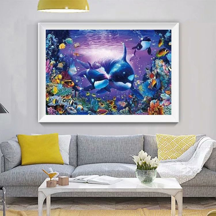 120X60CM - Fish DIY 5D Full Diamond Painting NO FRAME