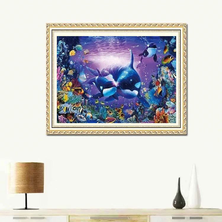 120X60CM - Fish DIY 5D Full Diamond Painting NO FRAME