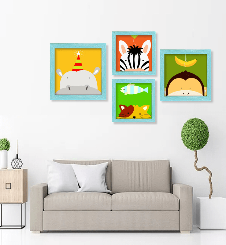 20x20CM Crayon Shin-chan - Kids with Framed DIY Oil Painting By Numbers