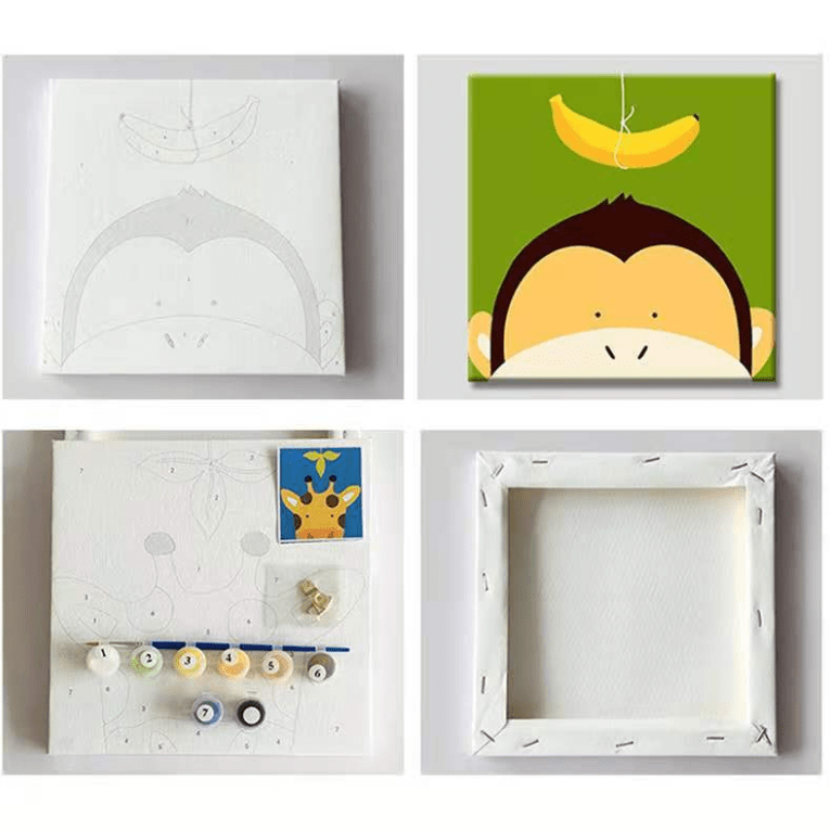 20x20CM Pikachu - Kids with Framed DIY Oil Painting By Numbers