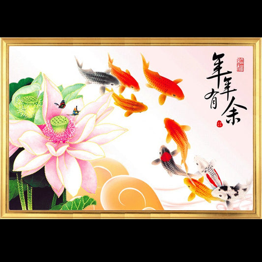 65X43cm - Fish DIY 5D Full Diamond Painting NO FRAME