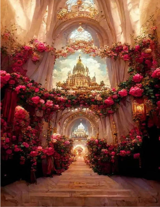 40X50CM -dream castle DIY 5D Full Diamond Painting NO FRAME 01