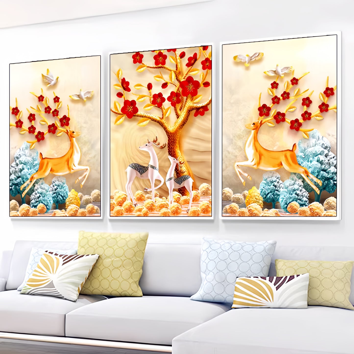 70X150CM - Lucky Deer DIY Product 5D Full Diamond DIY Painting NO Frame