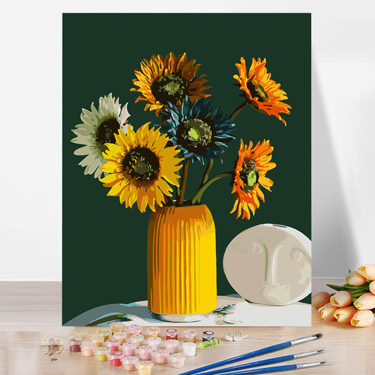 40*50CM Sunflower No Framed DIY Oil Painting By Numbers