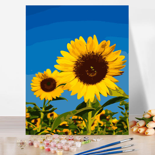 40*50CM Sunflower No Framed DIY Oil Painting By Numbers