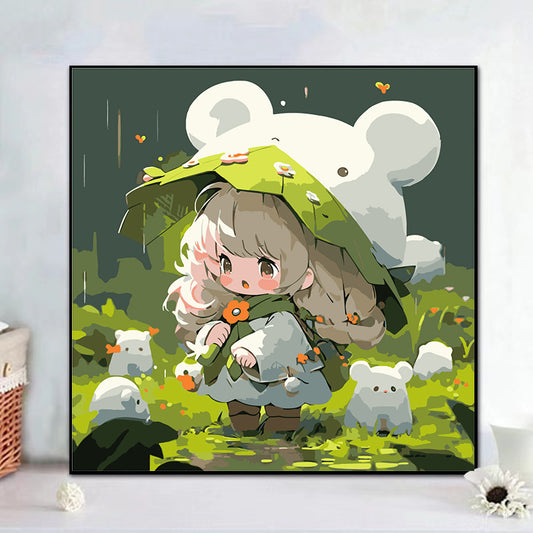 40X40CM - Girl DIY 5D Full Diamond Painting NO Frame