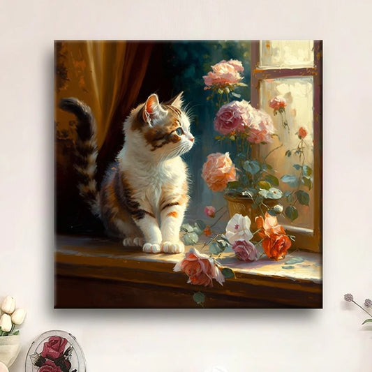 50X50CM - Cat DIY 5D Full Diamond Painting NO Frame