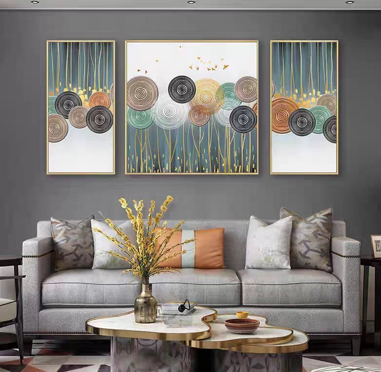 120X60CM - 3Pcs Circle DIY 5D Full Diamond Painting NO Frame