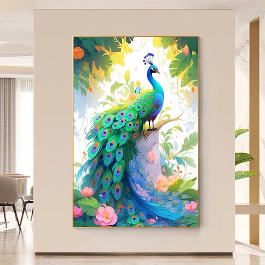 60X80CM - Peacock DIY 5D Full Diamond Painting NO Frame