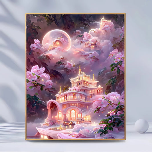 40X50CM Dream Castle DIY Oil Painting By Numbers