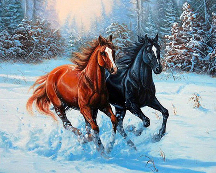 60X80CM - Horse DIY 5D Full Diamond Painting NO FRAME