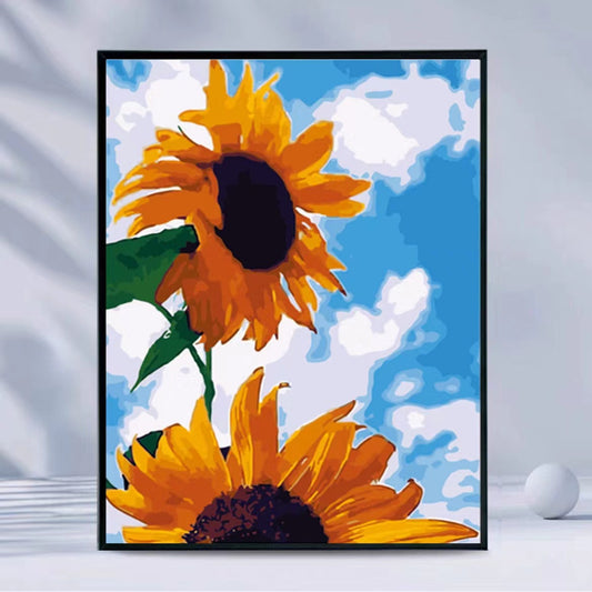 40*50CM Sunflower No Framed DIY Oil Painting By Numbers