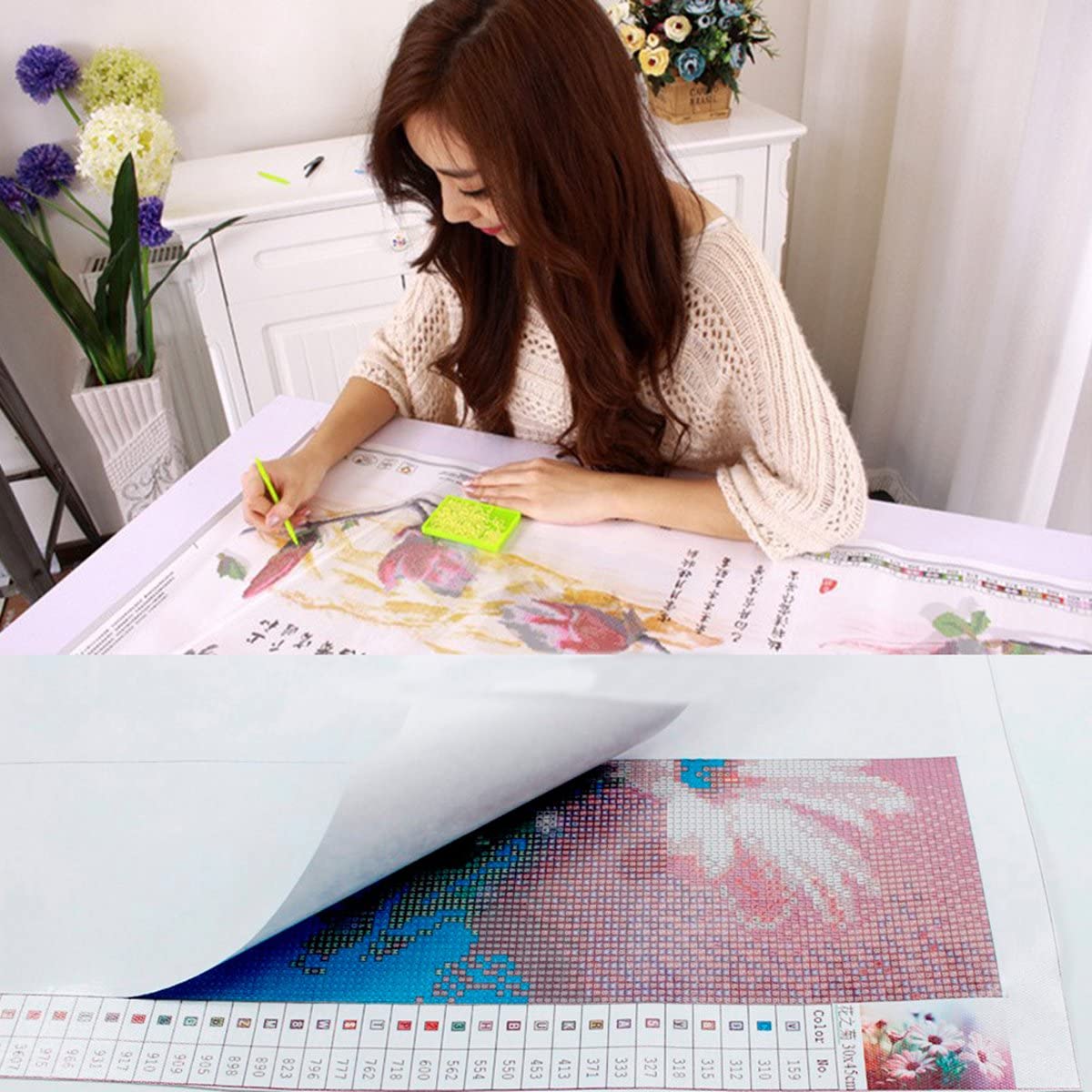 30X40CM-5D Diamond Painting DIY Pictures-FlowerR2127