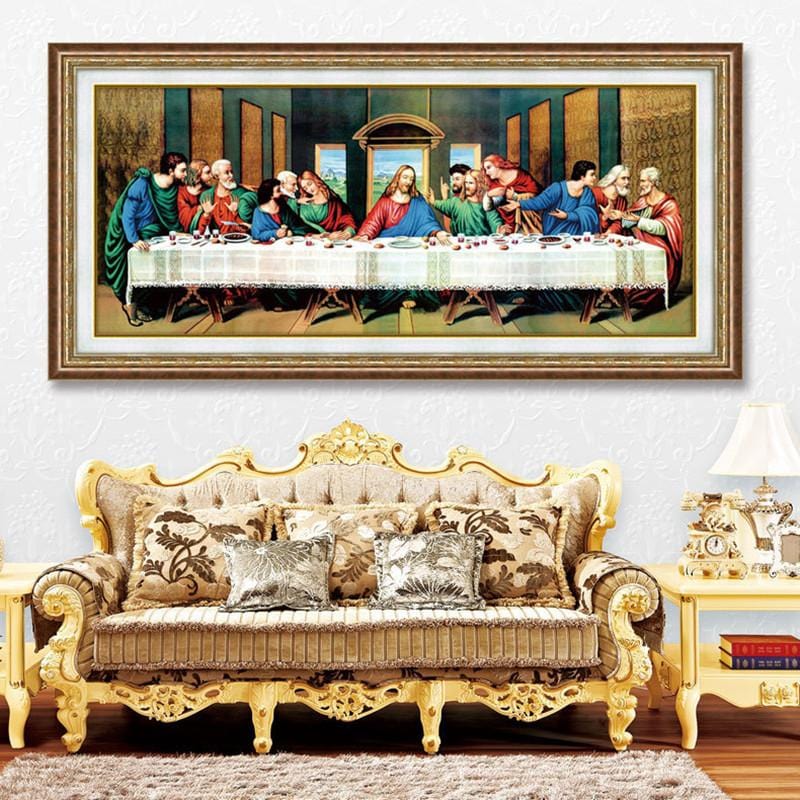 120x50CM The Last Supper 5D Full Diamond Painting DIY Pictures