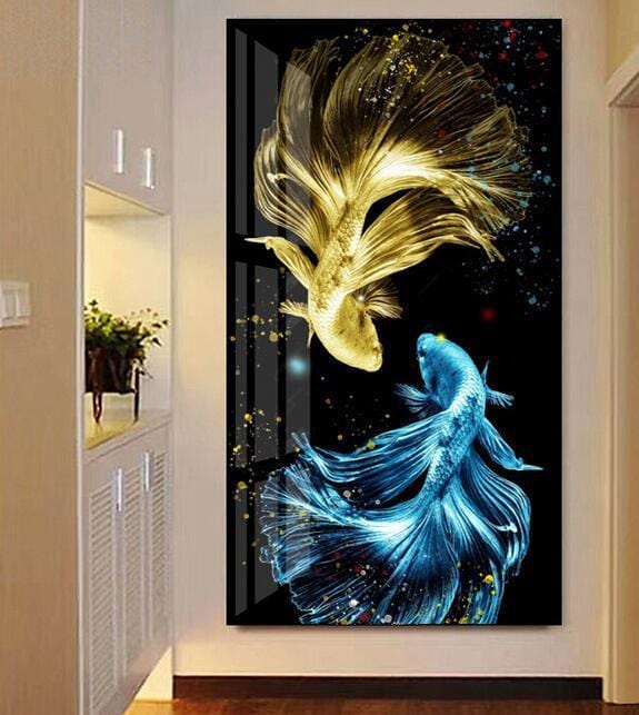 50X90CM Gold Fish 5D Full Diamond Painting DIY Pictures A9539