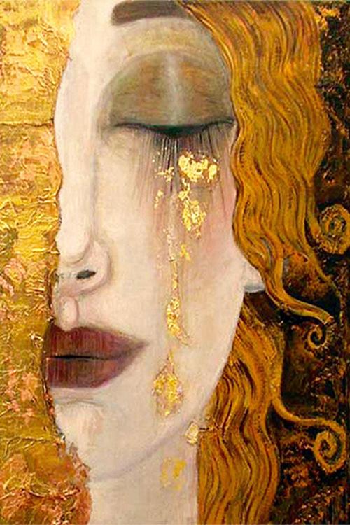 40x70CM NO Frame Freya's Tears Golden Tears by Gustav Klimt