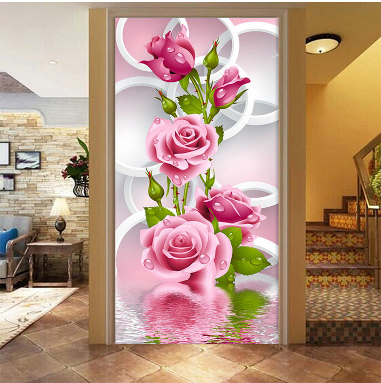 50x100cm Pink Rose 5d diy diamond painting full drill NO FRAME A7234