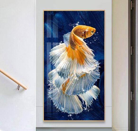 60X100 CM Gold Fish 5D Full Diamond Painting DIY Pictures A9984