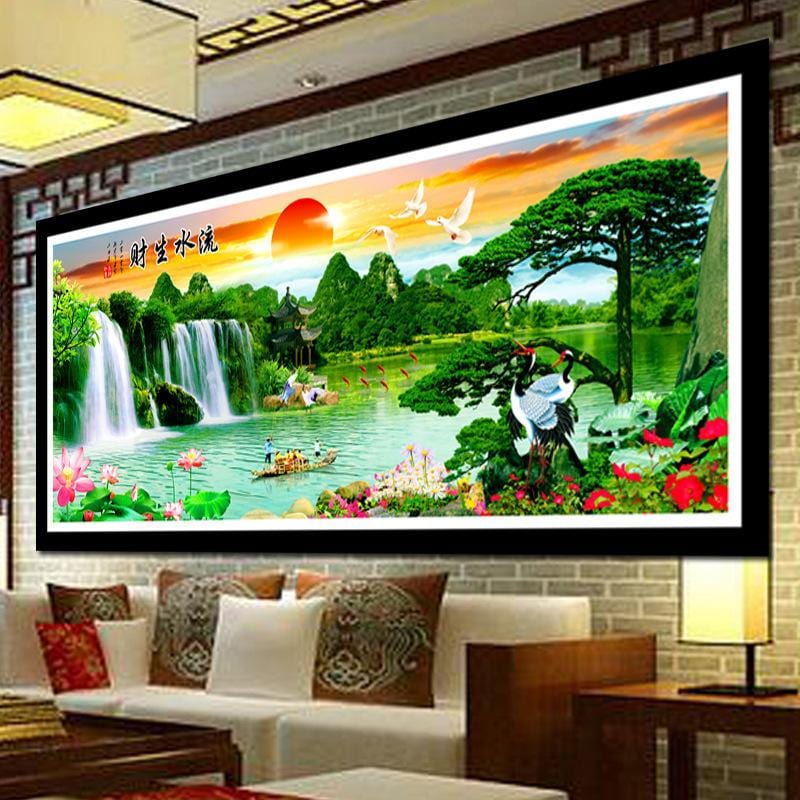 150X65CM 5D Full Diamond Painting DIY